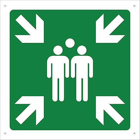 Pubblimania Aluminium Verzamelpunt Bord 20x20 Cm - 3 Mm Dik Voor Binnen & Buiten