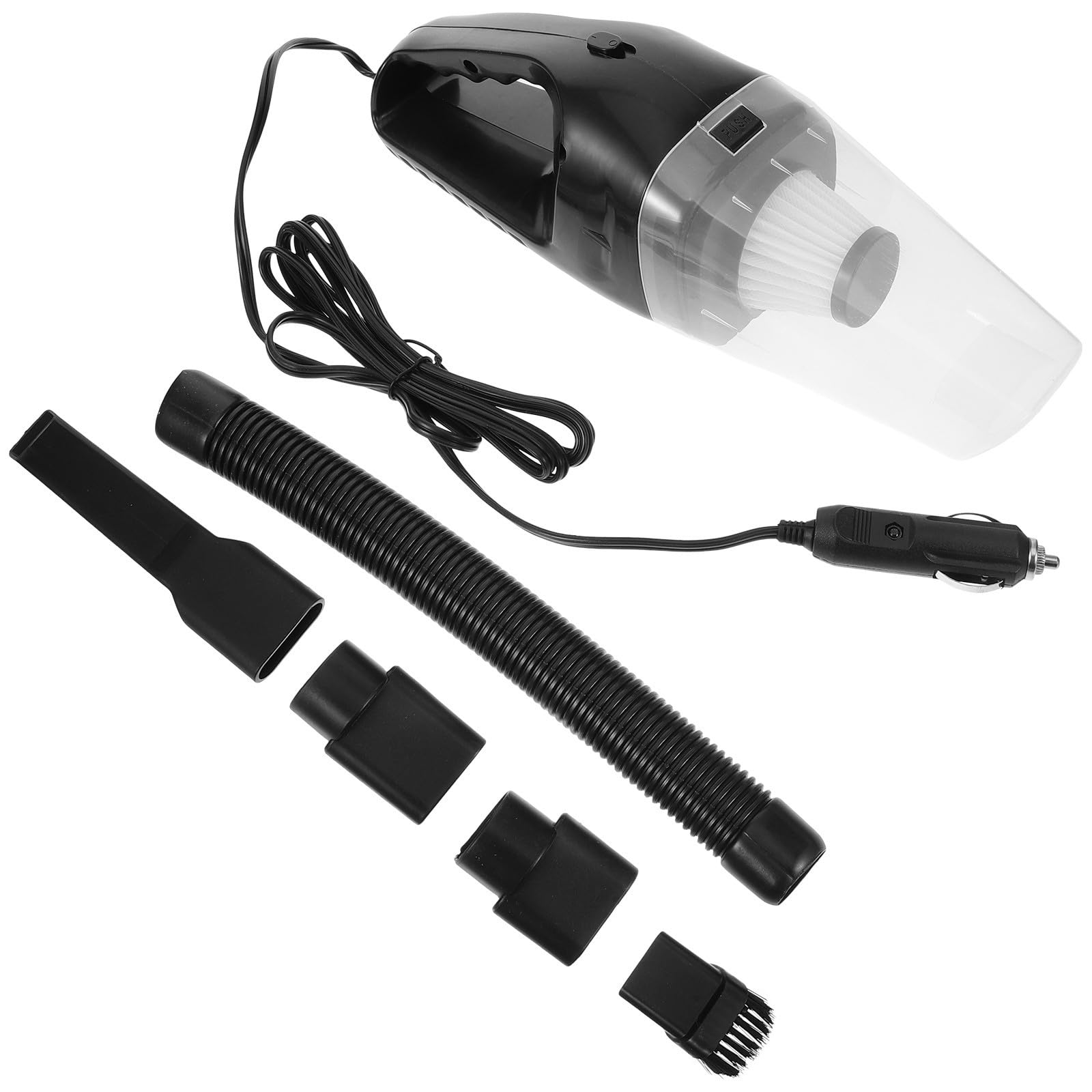 Aspiradora portátil para coche de 120W y 12V con filtro lavable para una limpieza profunda
