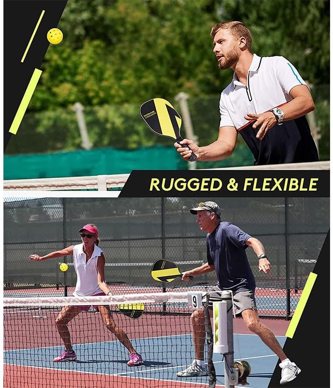 Miniatura 6 de Paquete de 6 bolas de pickleball de 40 agujeros para interiores y exteriores de alto rebote, True Flight de alta visibilidad, duraderas, juego de