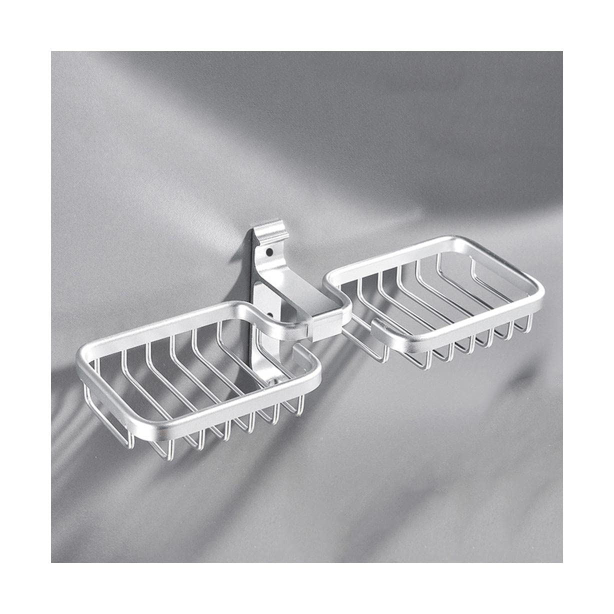 NOBRIM Jabonera de Barra, jabonera de Metal, jabonera Adhesiva, jabonera montada en la Pared para baño, Cocina, Soporte de Esponja