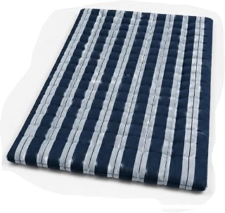 3 Inch Soft Cotton Gadda Mattress for Floor & Bed |Comfortable, Breathable & Lightweight Bedding Mattress for Home, Guest Room & Floor Use (Blue Lining, 48x72 inches)