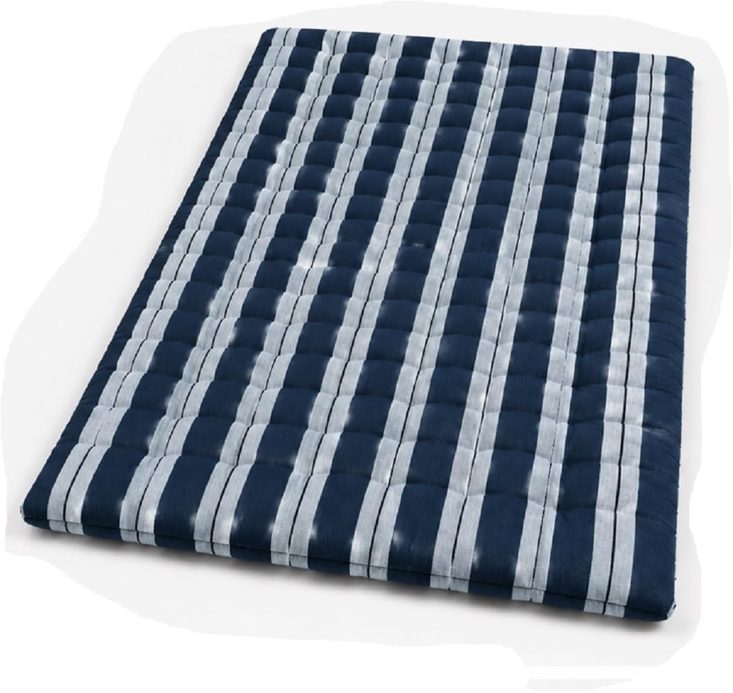 3 Inch Soft Cotton Gadda Mattress for Floor & Bed |Comfortable, Breathable & Lightweight Bedding Mattress for Home, Guest Room & Floor Use (Blue Lining, 48x72 inches)-image-43