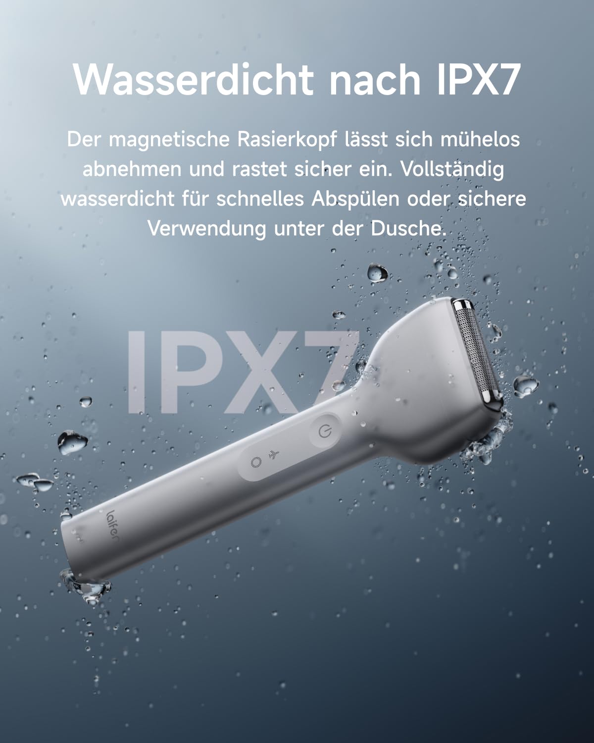 Laifen T1 Pro Rasierer Herren, Elektrorasierer mit Hochgeschwindigkeitsmotoren 12.000 Schnitte/min.*2, 100 Minuten Akkulaufzeit, Wasserdicht nach IPX7, Reisetauglich(Aluminiumlegierung)