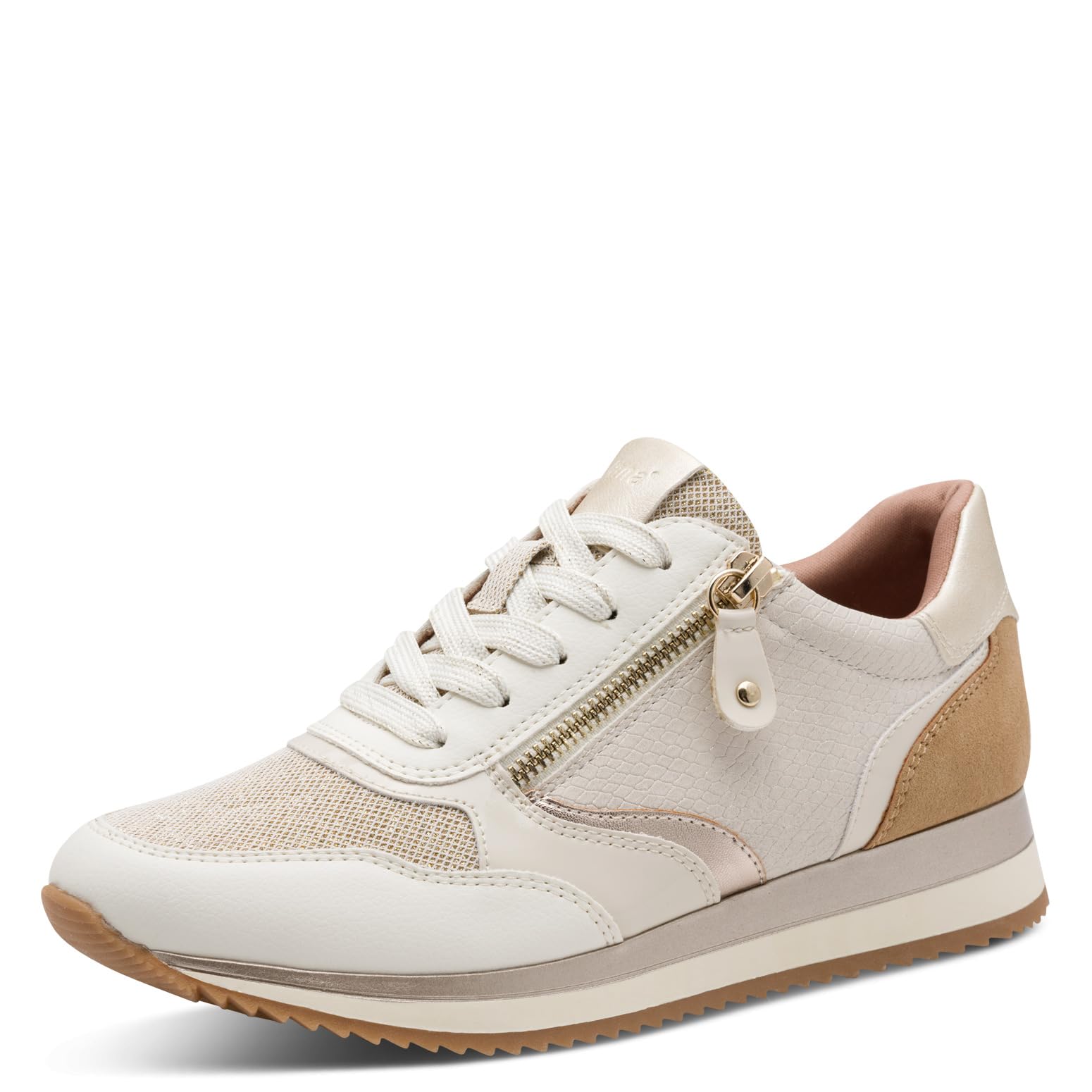 Jana Women's Low Vegan 8-23774-43 Trainers, Ivory Comb, 36 EU