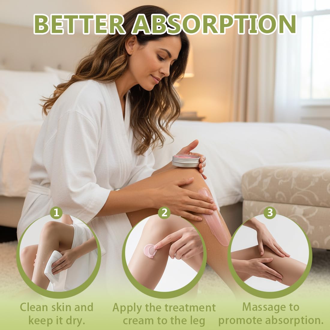 IWIDYA Miracle balm varices,crème conjointe apaisante, ingrédients naturels, baume pour les jambes, les bras, les pieds,Une sensation de fraîcheur soulage l'inconfort. - 5