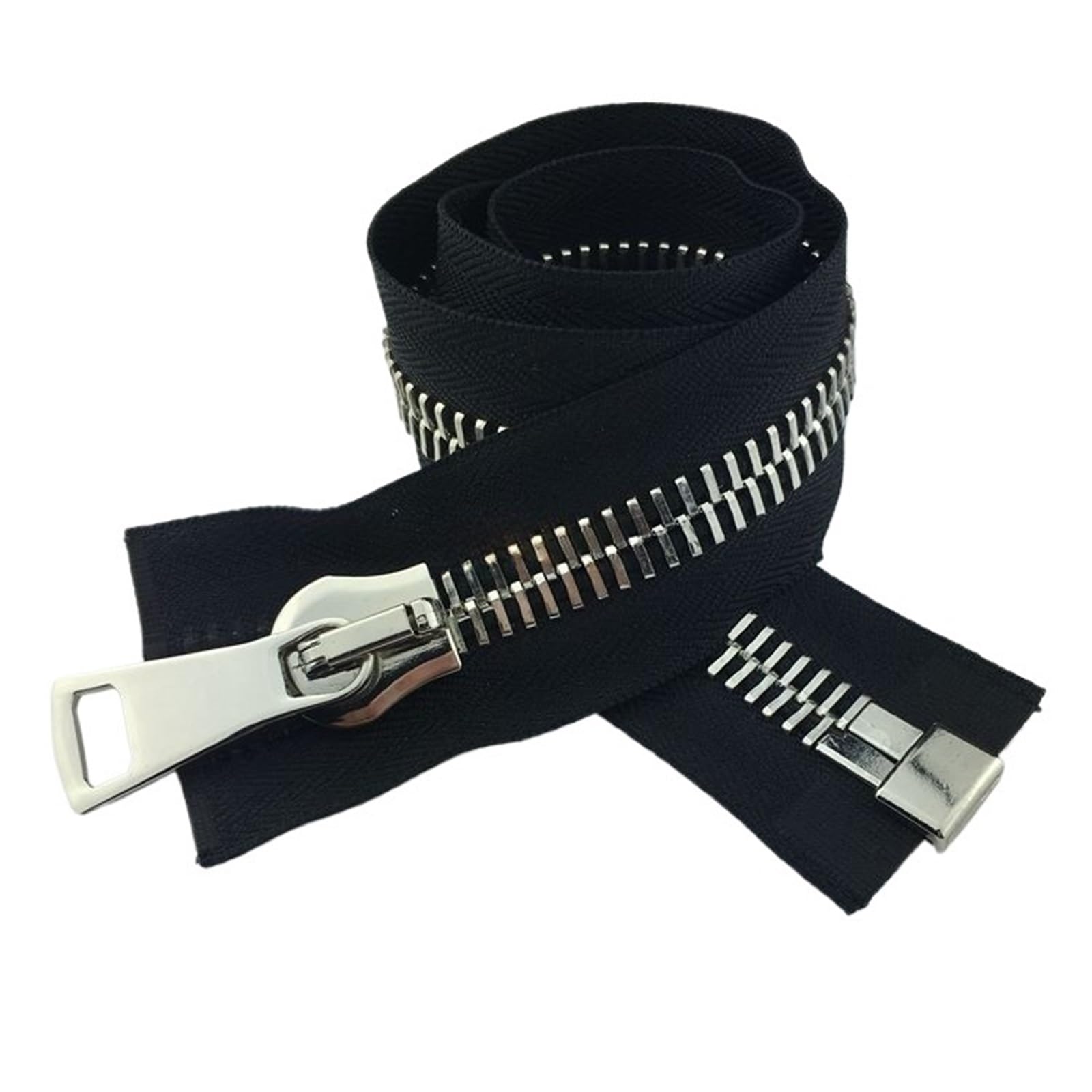 Zippers Sewing, Two-Way Separating Metal Zipper Size 15 60-100cm Multicolor(Metal)