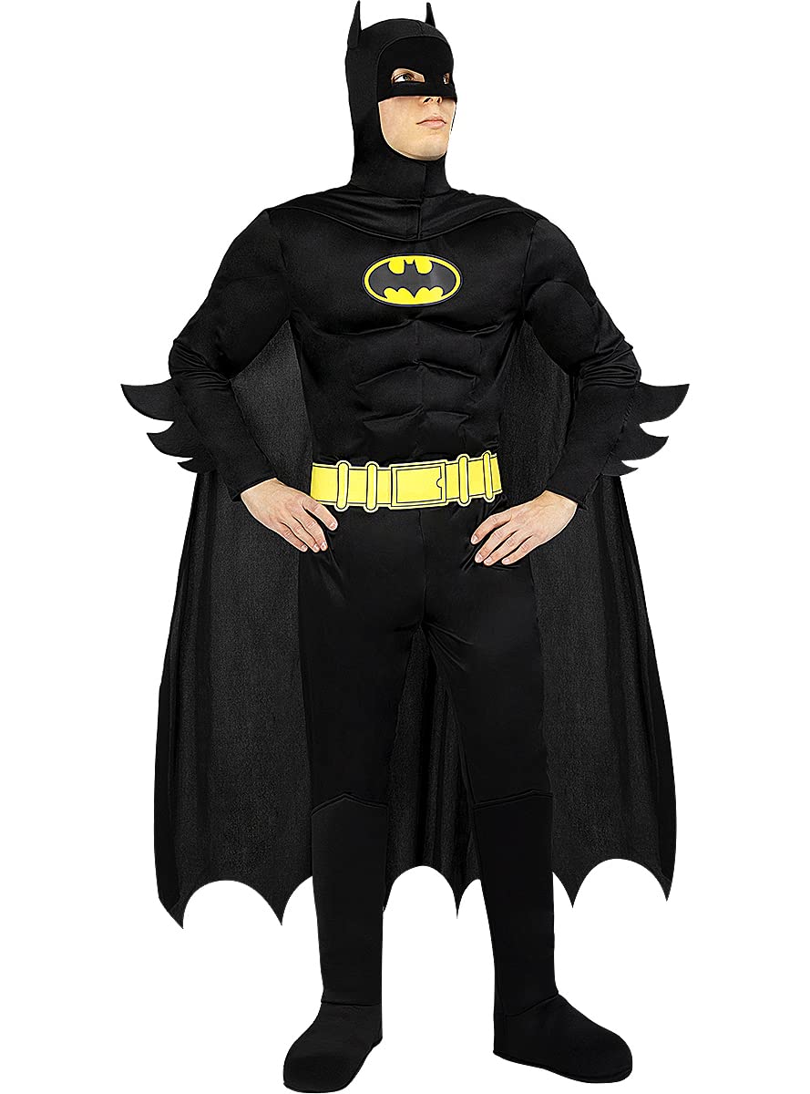 Funidelia | Disfraz de Batman TDK Lights On! para hombre Superhéroes, DC Comics, Murciélago - Disfraces para adultos, accesorios para Fiestas, Carnaval y Halloween - Talla M - Negro