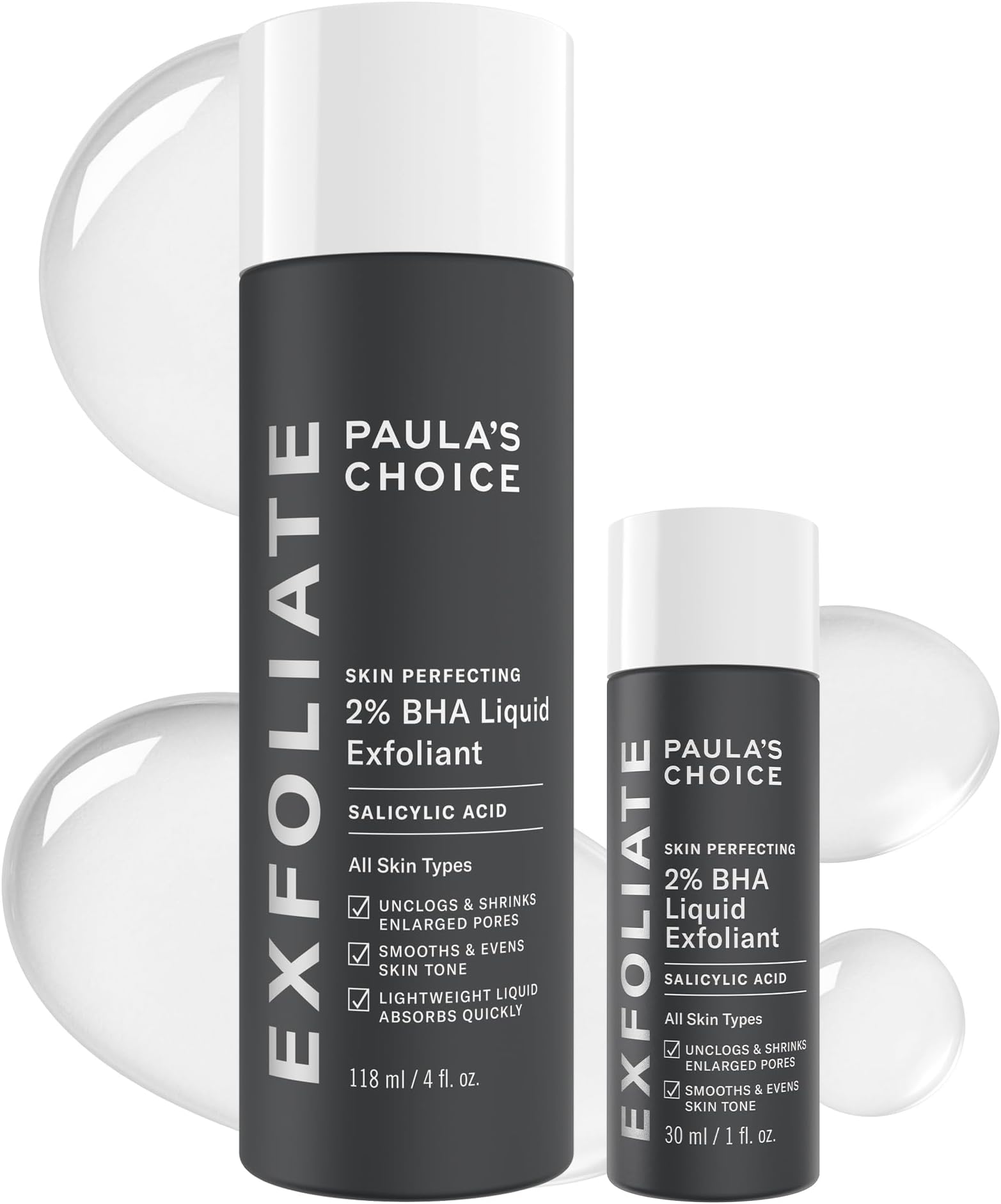Skin Perfecting 2% BHA Liquid Salicylic Acid Exfoliant Duo Gentle Leave-On Exfoliant - Set of 2