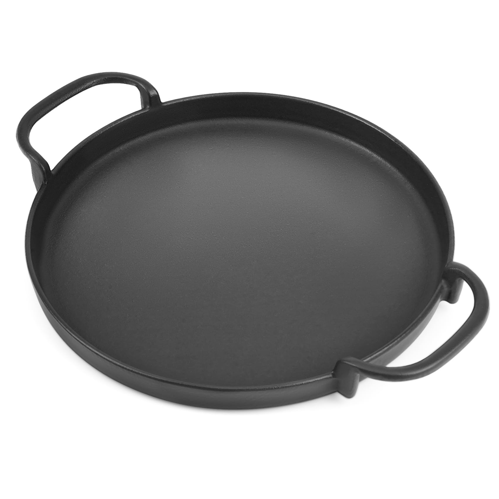 onlyfire Cast Iron Griddle with Handles for Weber Gourmet BBQ System, Fits for Weber 22" Charcoal Kettle Grills, Suitable Size Gas Grills, Range Ovens or Outdoor Cooking