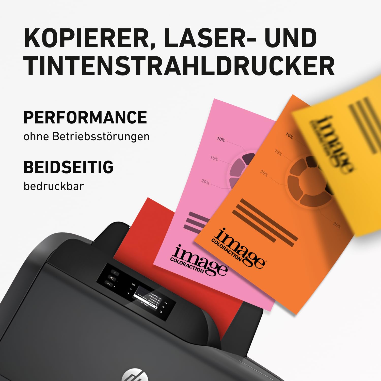Image Coloraction Hawai - farbiges Kopierpapier - DIN A4, 210 x 297 mm, 80 g/m² - buntes, holzfreies Druckerpapier für Kopierer - 500 Blatt - Intensivgelb