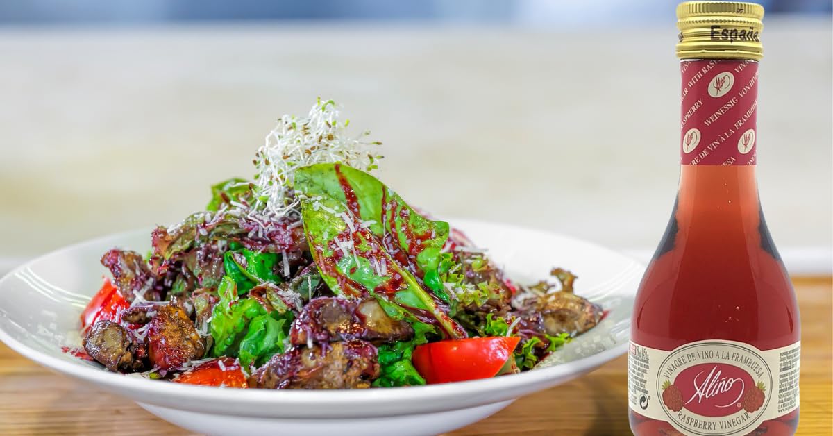 Vinagre De Vino A La Frambuesa Sin Gluten 250 Ml - Raspberry Vinegar Gourmet Para Ensaladas