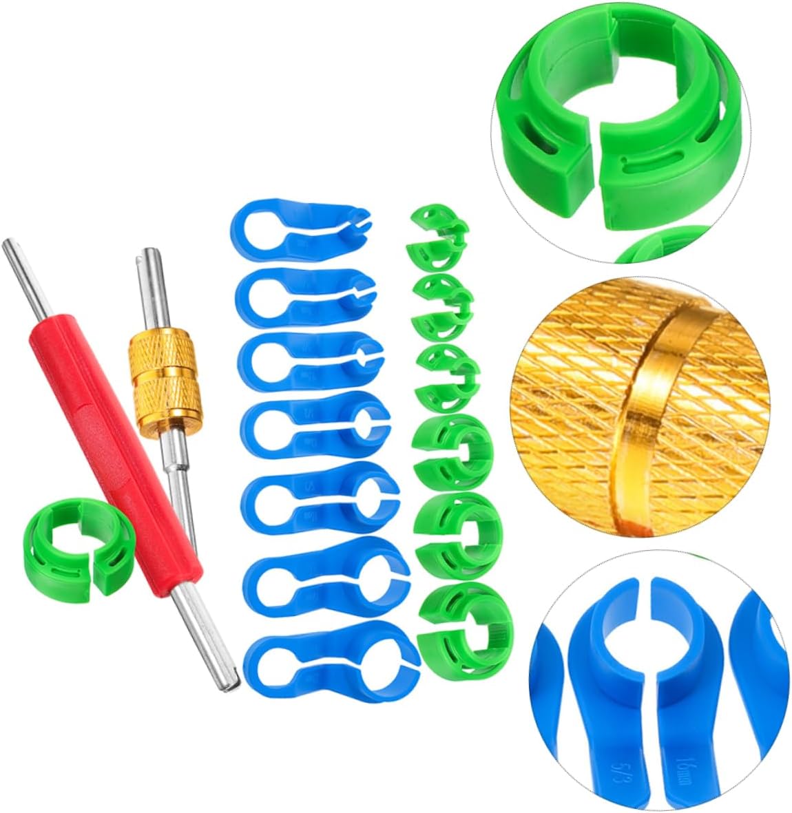 GLEAVI 2sets Fuel Line Removal Tool Set Portable Disconnect Tools for Auto Repair Quick-Connect Design for Easy Disassembly of Tubes Compressors Case Included