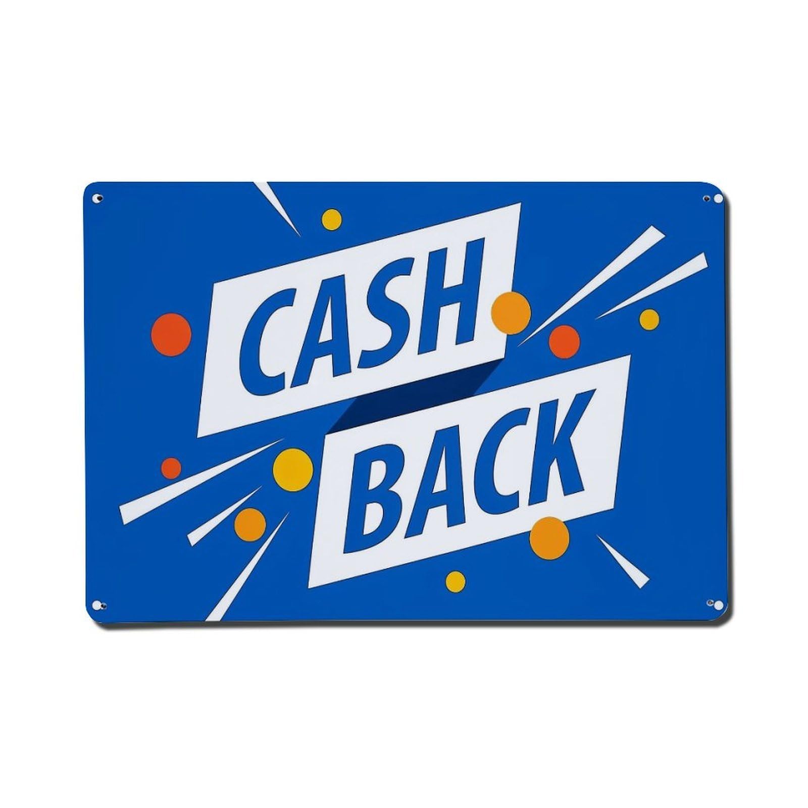 Cash Back Offer Promotion Design Retro Metal Tin Sign, Vintage Decor Art Poster for Bar, Home, Man Cave, Kitchen, Laundry Room Gift 8x12Inch