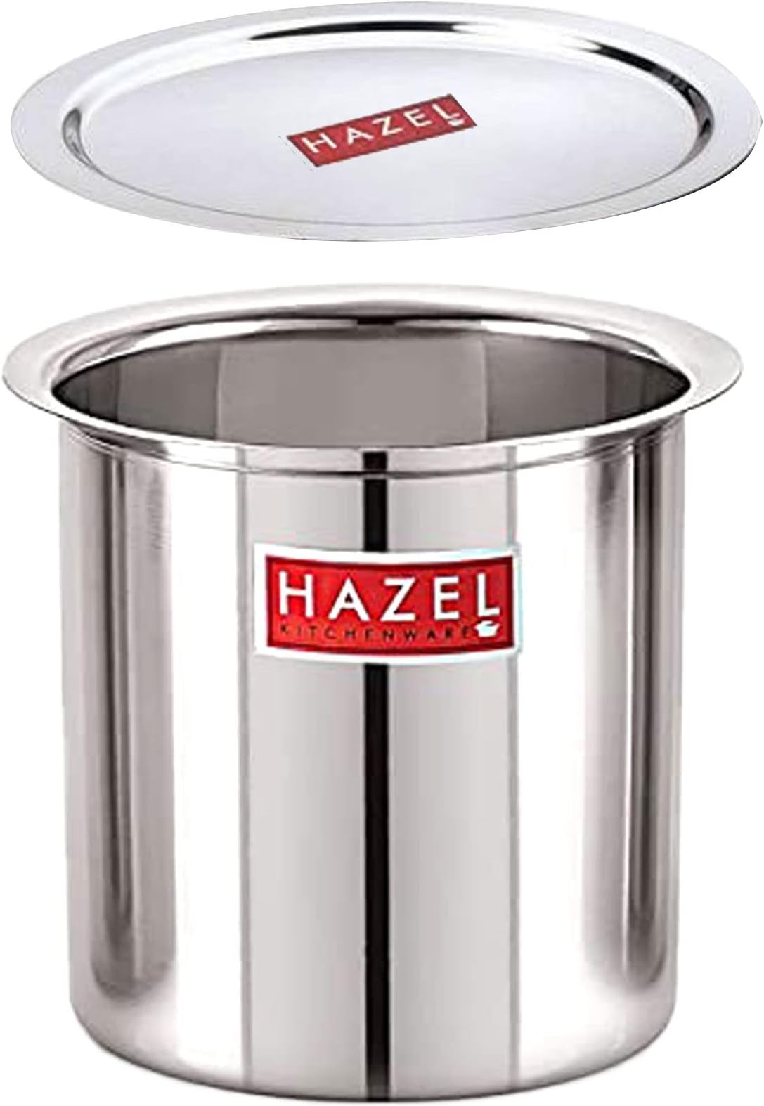 HAZEL Steel Milk Pot with Lid|1800 ml Stainless Steel Milk Boiler Container|Milk Boiling Vessel Gunj for Kitchen, 2 count, Silver