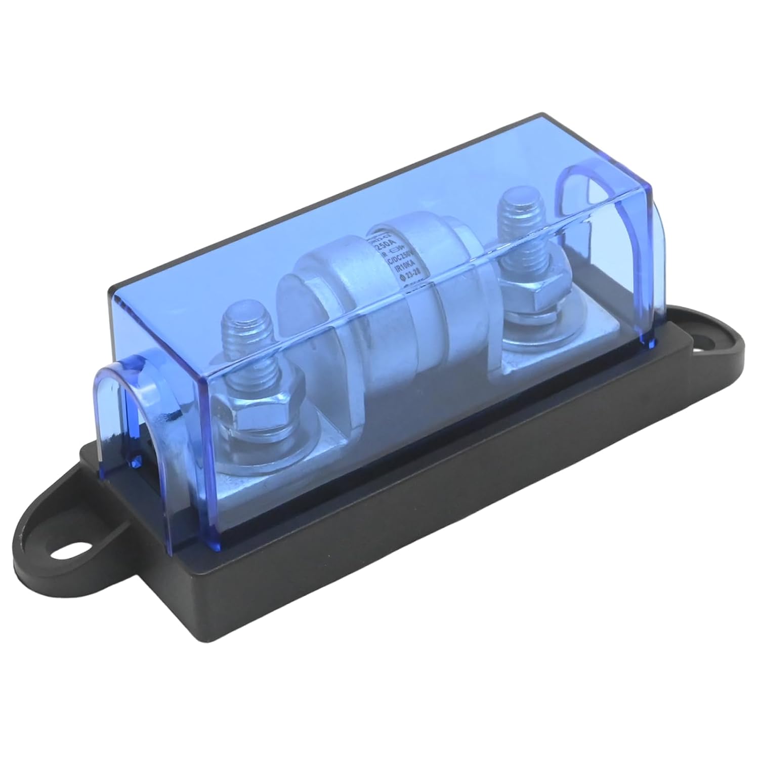 250 Amp Class T Fuse Holder, 250V AC/DC Fuse Block, Suitable for Inverters and High-Power Appliances in Marine, Automotive, and RV Applications