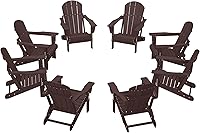 Vista 214 de WestinTrends Malibu - Juego de 2 sillas Adirondack plegables de polietileno para exteriores, color lima