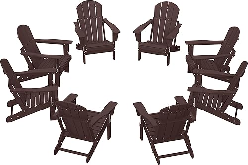 Vista 220 de WestinTrends Malibu HDPE - Silla plegable Adirondack de polietileno para exteriores, color azul pacífico Pacific Blue