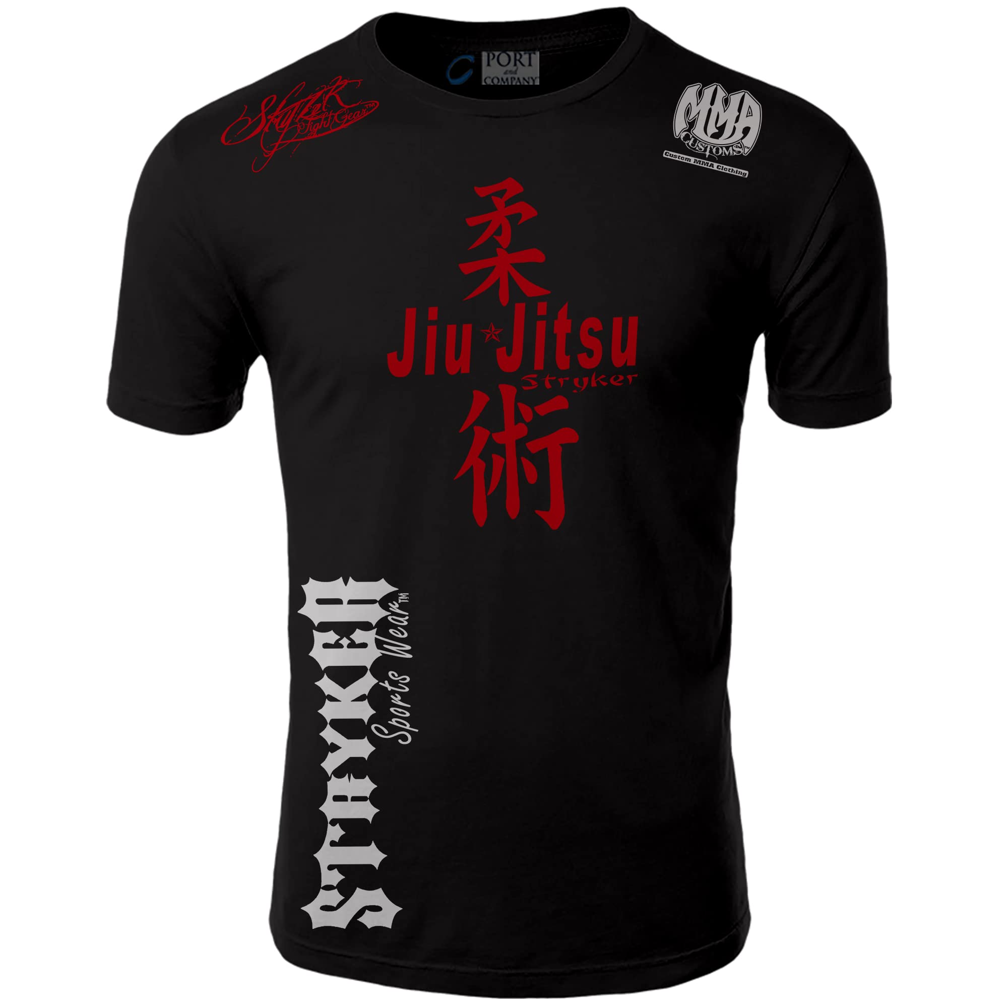 MMA CustomsJiu Jitsu Stryker Fight Gear MMA BJJ nhb Adult Shorts Sleeve T Shirt Top