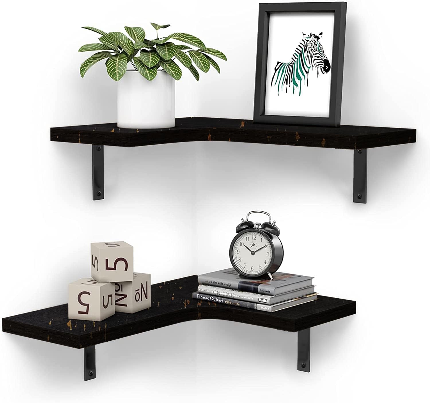 Torche, Wall Mount Corner Shelves| Wall Shelf |Wall Mount Shelf | Wall Mounted Shelf for Corner (Corner-Granite Black) (B0CR8XZC25) Amazon Price History, Amazon Price Tracker