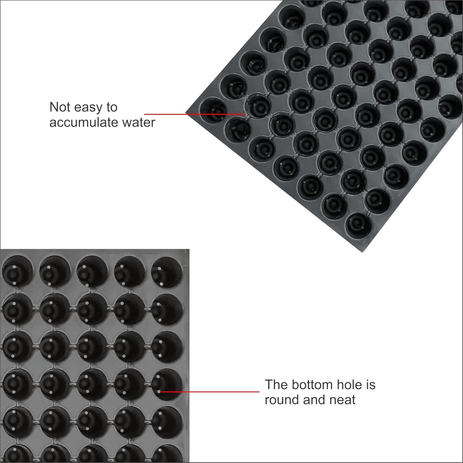 MAHIRA Germination Seedling Tray - Pack of 5 (Black, 70 Holes) Seedling Trays for Plants, Germination, Nursery Trays for Seedling, Reusable Hydroponic Trays, Seed Tray, 70 Cavities Seeding 4