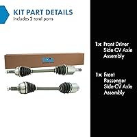 Vista 493 de TRQ Juego de conjunto de eje de transmisión CV delantero para conductor y pasajero, 2 piezas, compatible con Ford Explorer 4WD 95-01, Explorer AWD