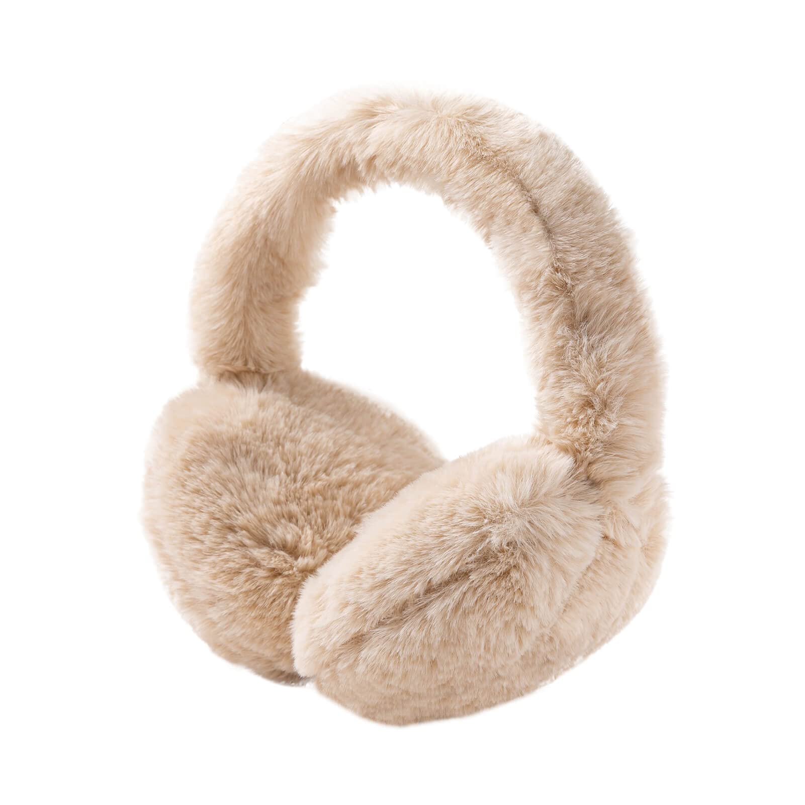 Kunstpelz Ohrenschützer für Damen Faltbare Pelzige Ohrenwärmer für Winter