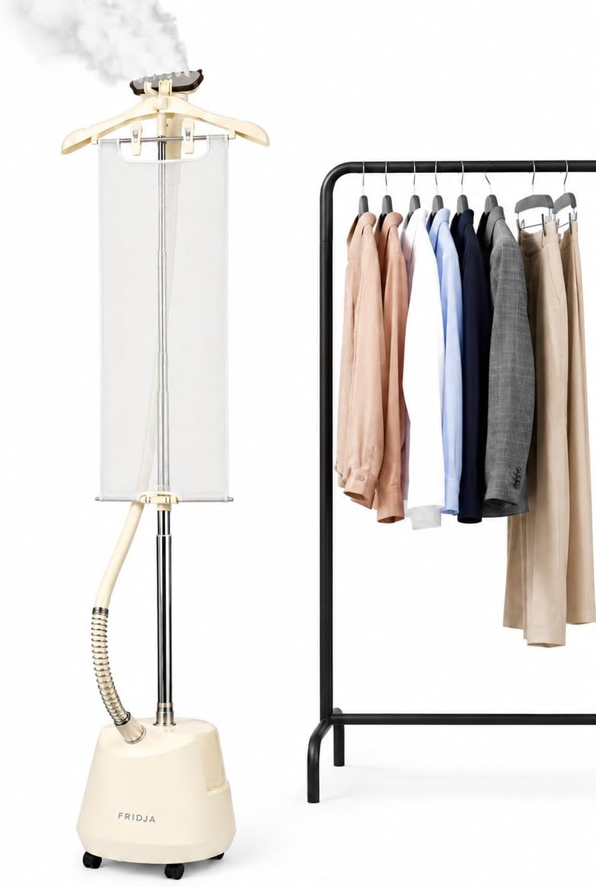 Fridja f1200 Clothes Steamer, 2200W, 35-Second Heat-Up, Dual Steam, 3L