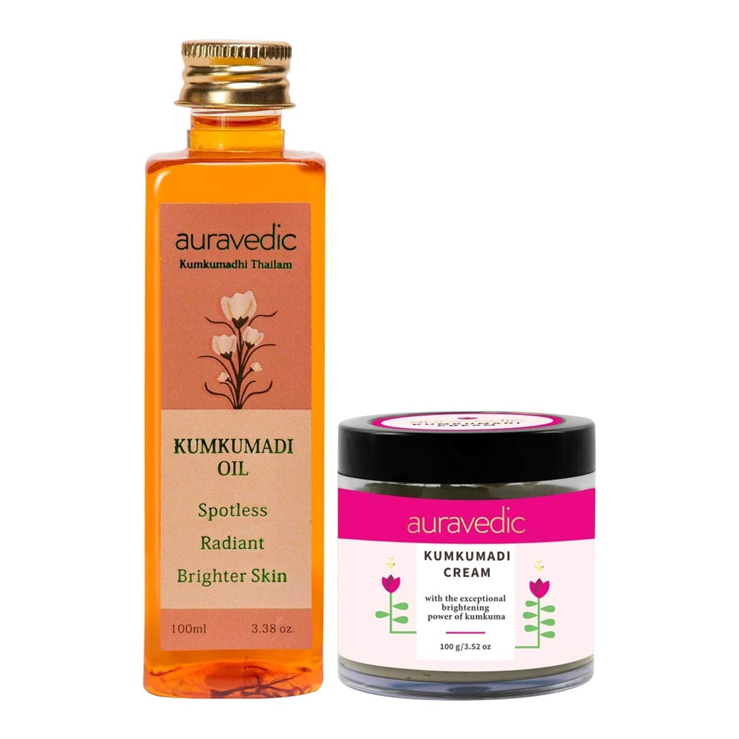 AURAVEDICKumkumadi Night Cream & Oil (Combo Of 2)