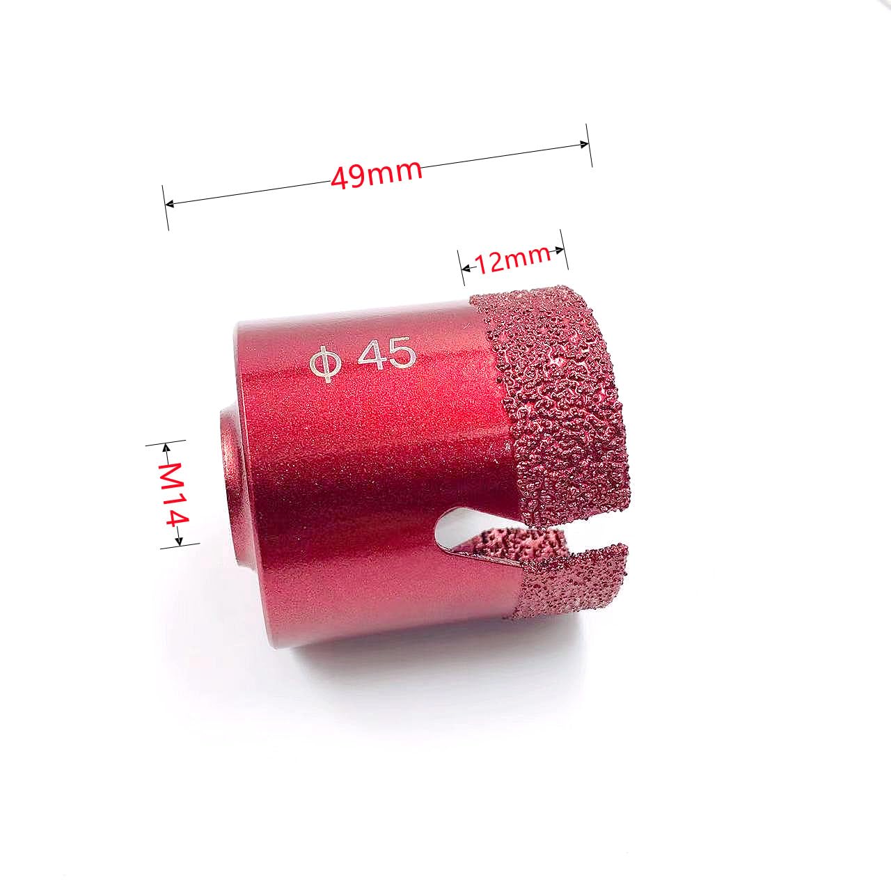 Punta da Trapano a Secco brasata, Punta da Trapano diamantata brasata, piastrella in Ceramica con Dente di Fulmine, Punta da Trapano for Granito, Marmo, Mattoni e Pietra, M(3PCS 35-50-68mm)