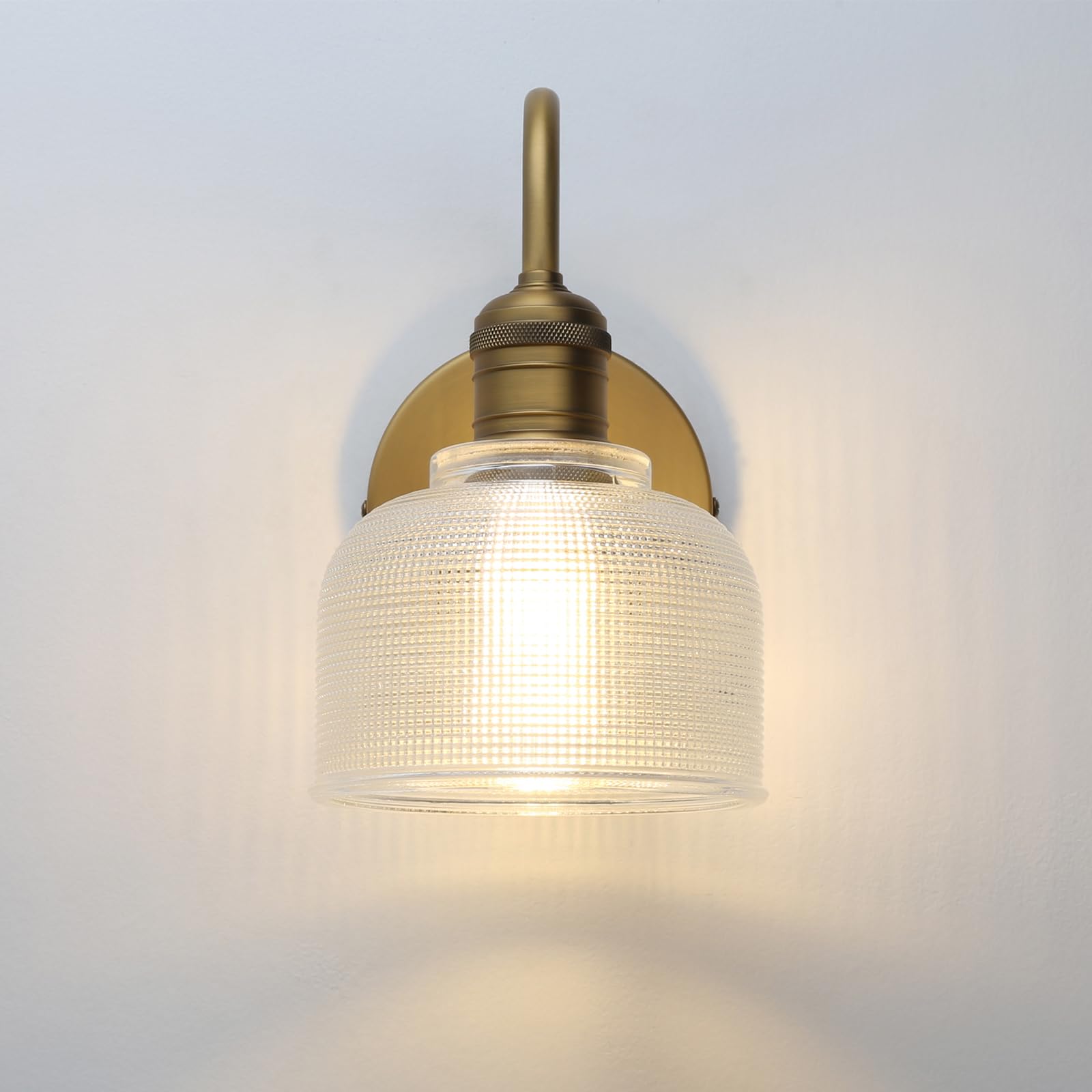 Yosoan Vintage Textured Glass Sconce Wall Light Fitting - Image 4