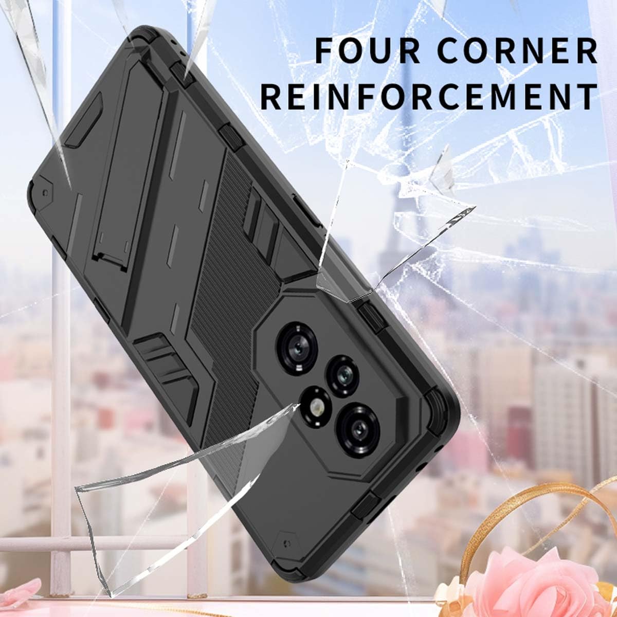 Custodia Per Huawei Honor 200 Pro | Cover In Silicone Premium Antiurto | Bordi Rialzati | Ricarica Wireless | Nero - 3