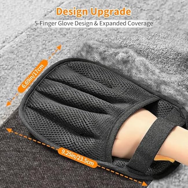 Pet Hair Removal Glove-Cats Dogs Grooming Gloves Reusable Pet Hair Remover Tool for Clothing,Couch, Furniture, Car Seat,Carpet, Upgrade Efficient Cat Hair Remover Gloves-3 PCS-7NAiOnwv