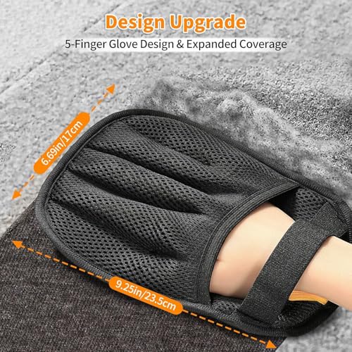 Image of Pet Hair Removal Glove for Cats & Dogs, Upgraded Five-Finger Electrostatic Pet Hair Gloves, Reusable Magic Brush Pet Hair Remover Tool for Laundry, Couch, Carpet, Car Seat