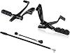 TCMT Forward Controls Foot Pegs Levers Linkages Motorcycle Footpegs Fit For Harley Sportster XL 1200 883 2014-2019 (Style A Black)