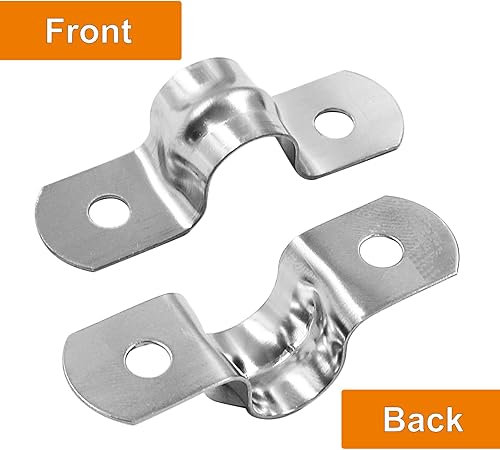 Miniatura 3 de Biaungdo 60 correas de tubo rígido M10, correa de acero inoxidable de 38 pulgadas con dos agujeros, abrazaderas de tubo, abrazaderas de conducto