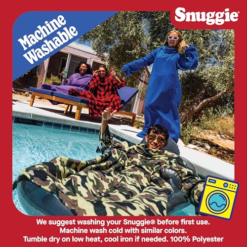 Image of Snuggie The Original Wearable Blanket With Sleeves & Pockets | Cozy Oversized Throw for Adult Men & Women | One Size, 71x54