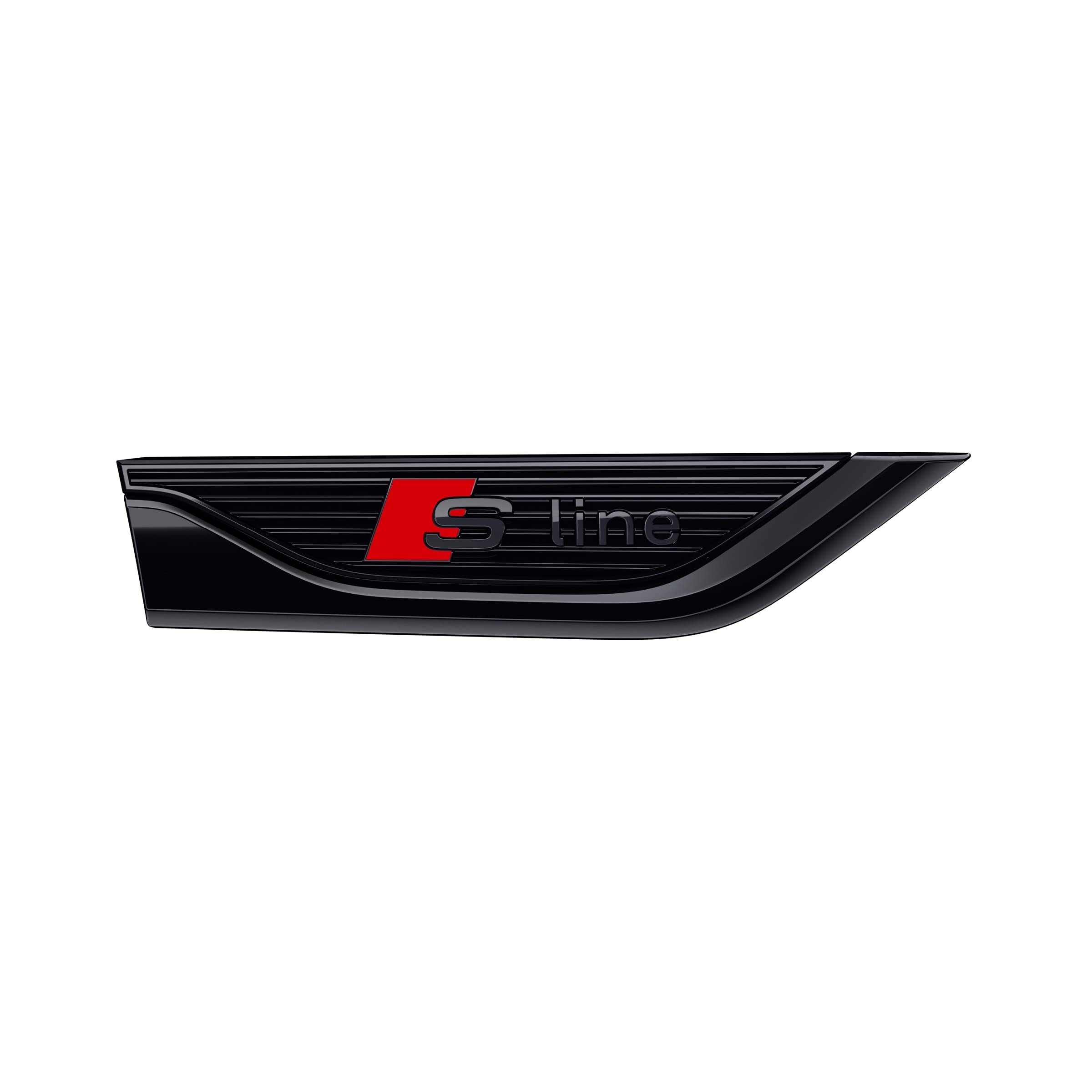 Audi 8W6071807H - Placca S-Line, destra, elemento parafango, nero