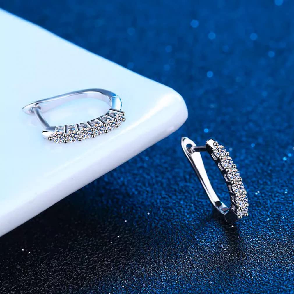 Orecchini a Cerchio di moissanite Piccoli Piccoli Piccoli Gioielli Raffinati per Donne D Colore VVS Chiarità