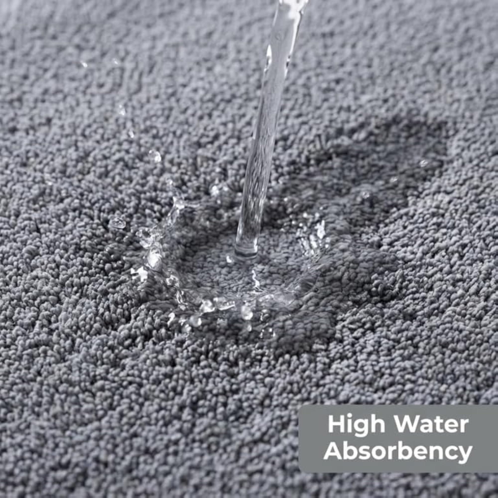 Soft Microfiber Bath Mat, Non-Slip and Quick Dry