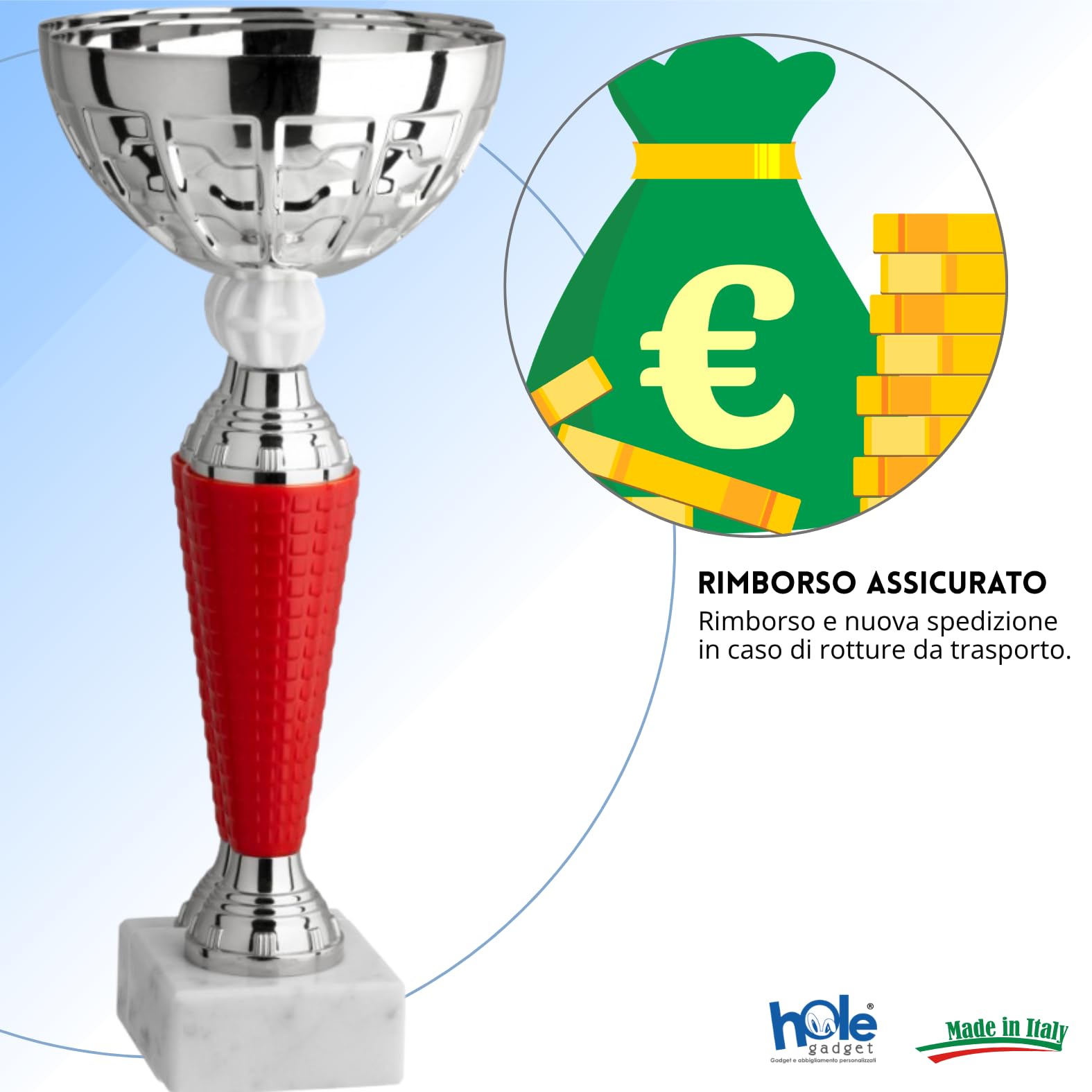 Coppa Trofeo Personalizzati, Premiazioni Singole o in Set Completi, Sportivi per Eventi, Calcio, Fantacalcio, Basket, Padel, Personalizzabile su Targhetta cod. 13.401