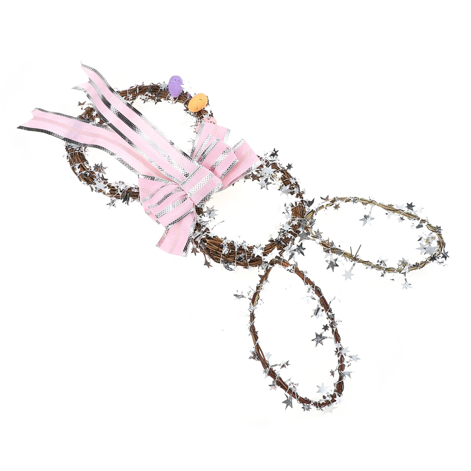 Garneck 2 Pz Fiore Del Coniglietto Di Pasqua Peluche Decorazioni Per Torte Delle Fate Decorazione Pulcino Figurina Ciondolo Da Festa Ornamento Da Appendere Di Pasqua Rosa Rattan