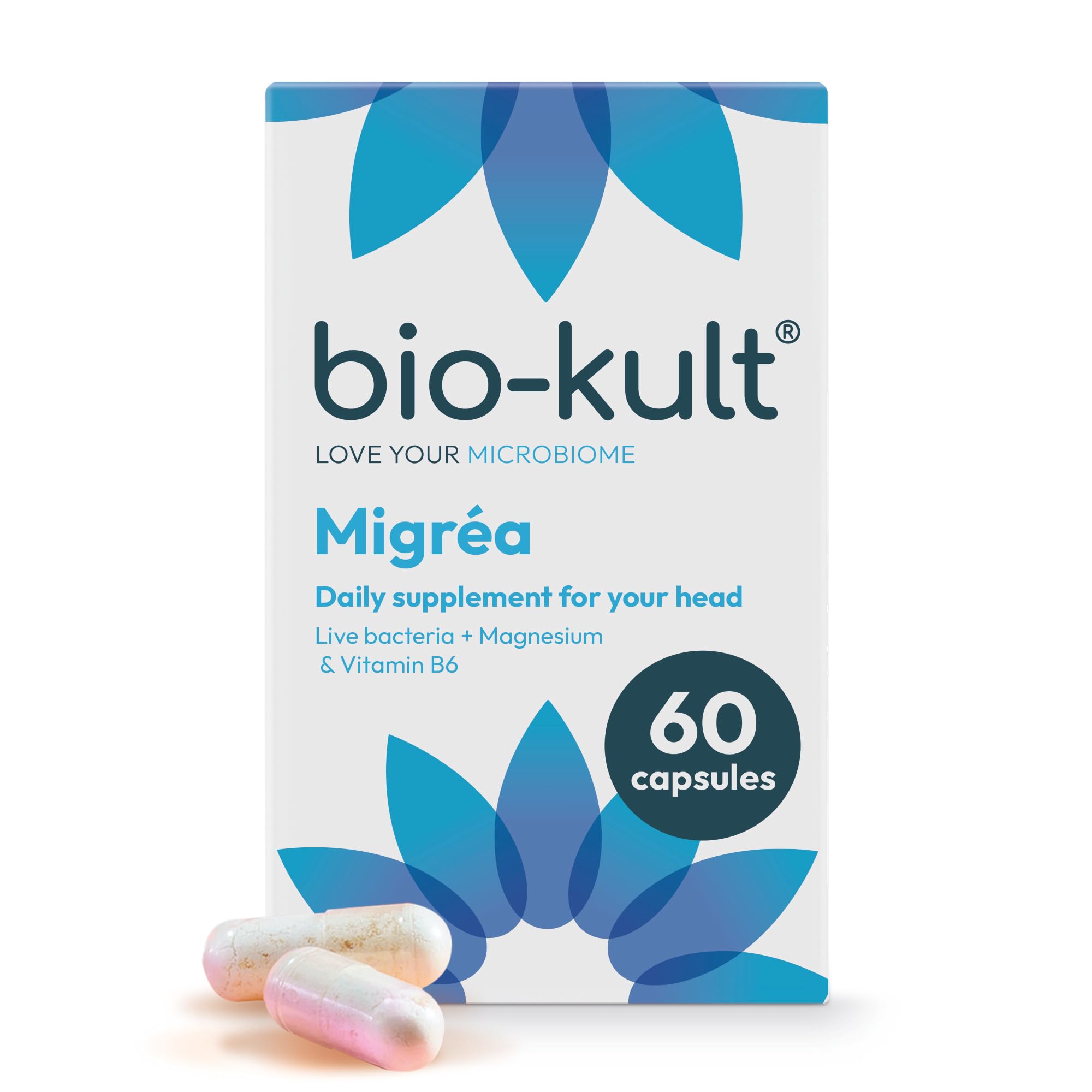 Bio-Kult Migréa | 14 Strains + Magnesium & Vitamin B6 | Head, Nervous System & Gut Support | 60 Capsules