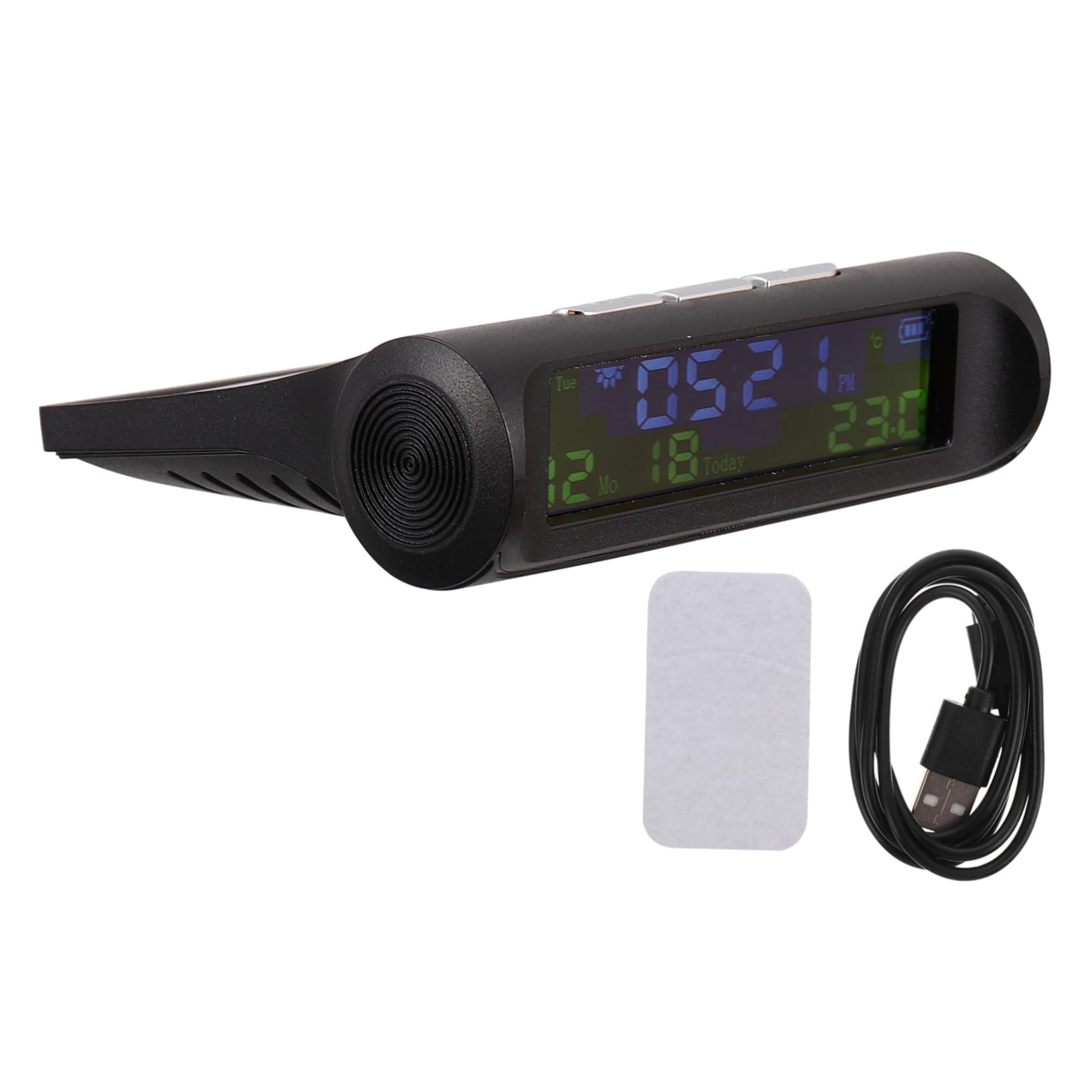 Termómetro Calendario para Coche Reloj Electrónico para Conducir Reloj Digital para Automóvil Pantalla LED Digital Indicador Automático para Coche