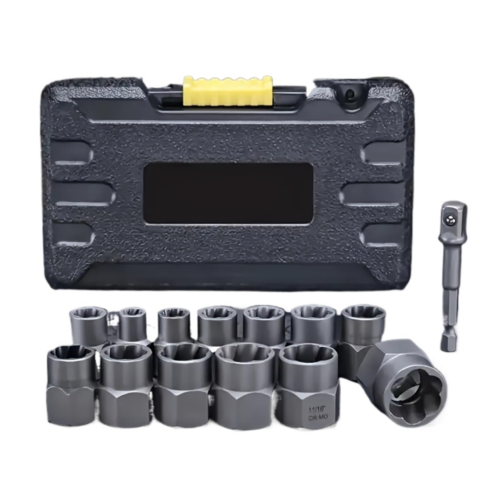 OLAQWENB Torque Wrenches 14pcs Damaged Socket Set, Nut and Bolt Extractor & Remover-Chrome Molybdenum Steel Extractors Precision Torque Wrench