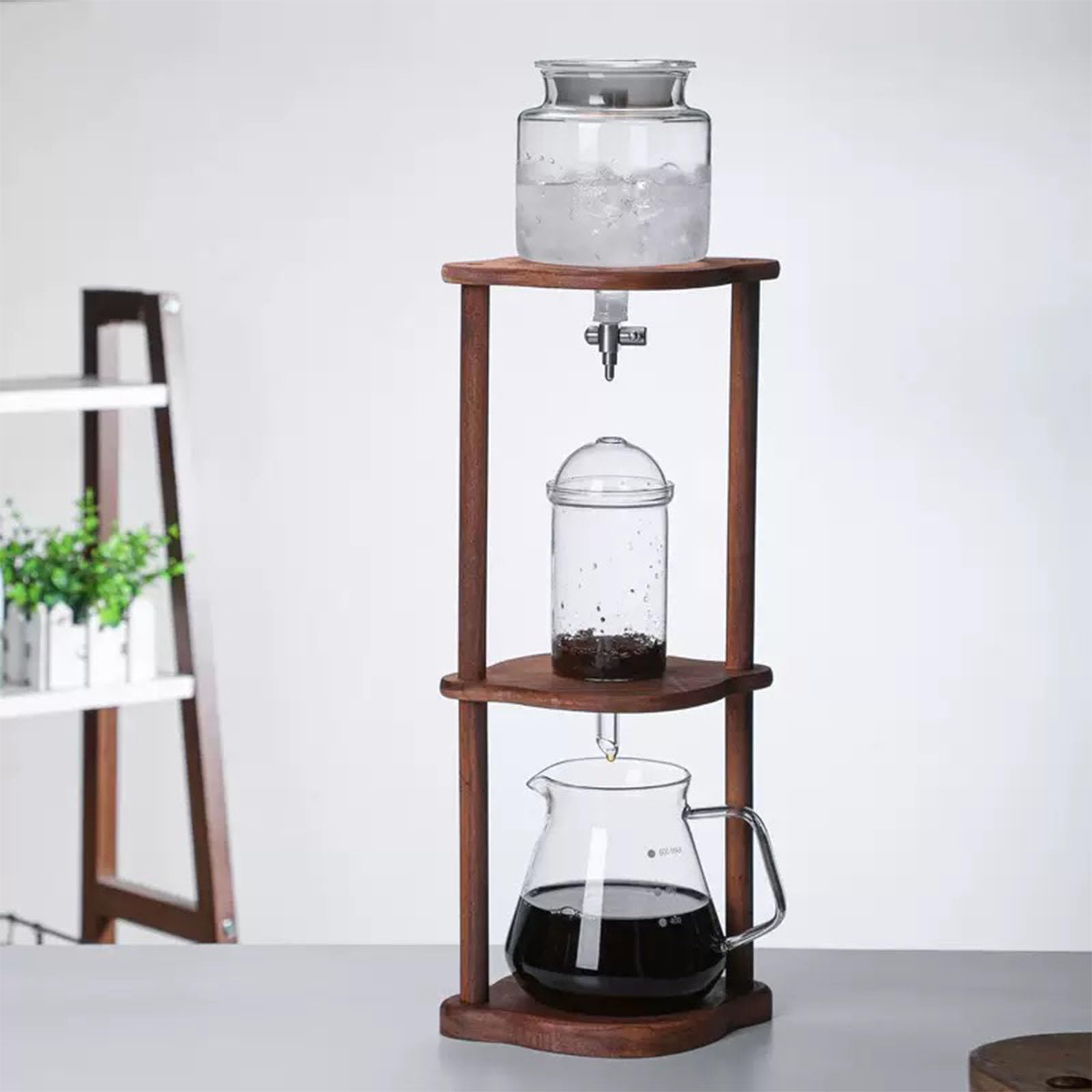 Cold Brew Drip Tower, Macchina per caffè Freddo Cold Brew Dripper Pot Cold-Dripper Coffee Tower Macchina, Macchine per caffè Freddo Manuali con Tecnologia Slow Drip, per Uffici Domestici E Caf(Size:A)