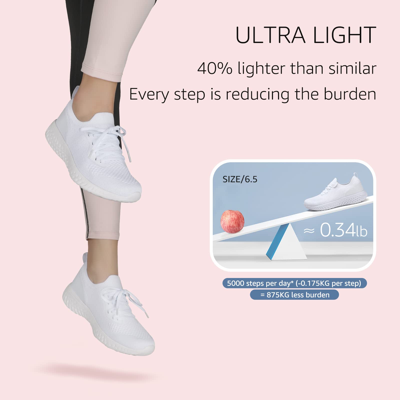 HKR Donna Scarpe Ginnastica Running Camminare Sportive Fitness Sneaker