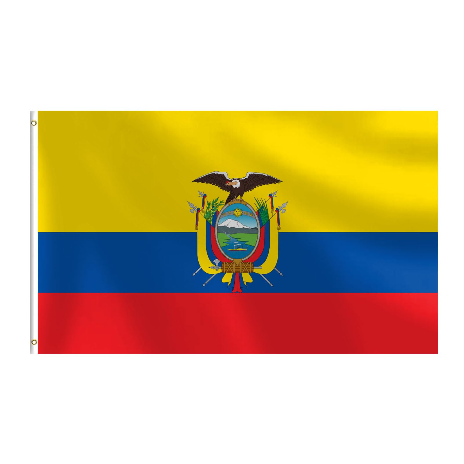Ecuador Flag 3x5 FT Heavy Duty Ecuadorian Flag Double Stitched Vivid Color Fade Proof Outdoor Decor With Brass Grommets(Ecuador)