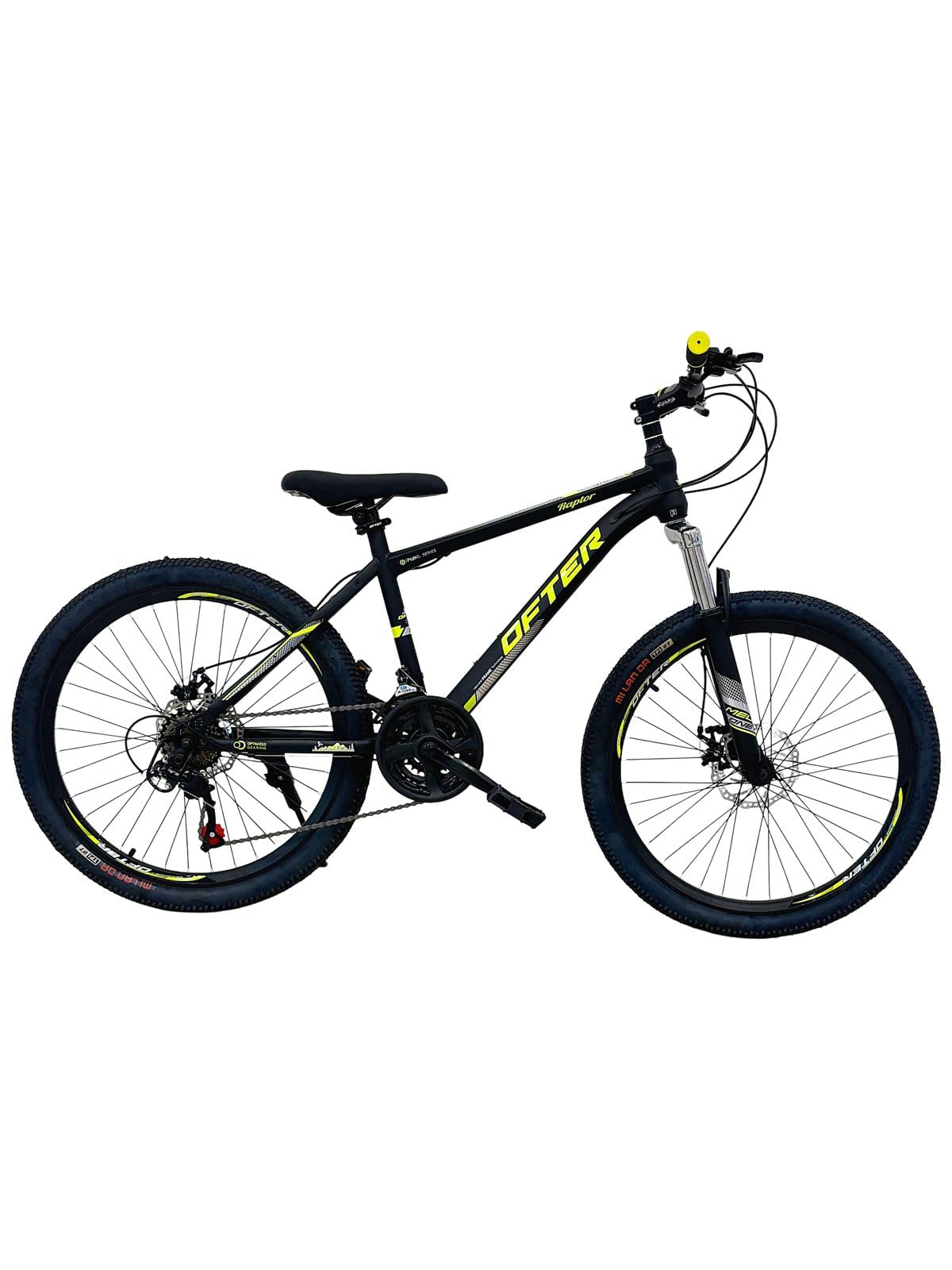 VLRA BIKE Mountain Bike 26 inch| 21 Speed |Sturdy Carbon Steel Frame Bike| Fronk Fork Suspension System | For Men and Women| (Green, 24)