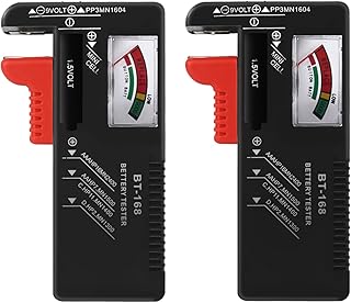 Chuya (2 Pack) Battery Tester Model BT-168 Tester Universal Battery Checker for AA AAA C D 9V 1.5V Button Cell Batteries,Small Electrical Equipment (Requires No Battery for Operation)