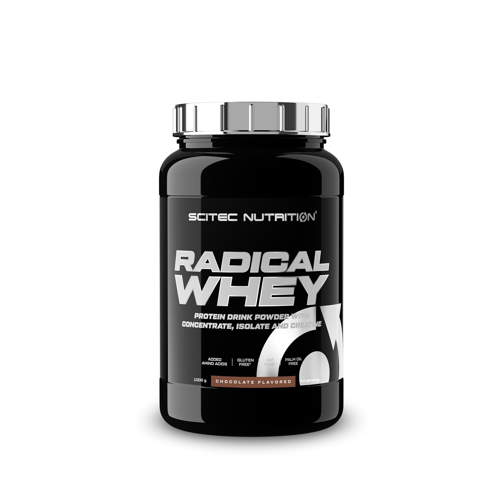Scitec Nutrition Radical Whey - Whey Protein Concentrate and Isolate - with Creatine and BCAAs - Gluten Free - Fat Free, 1000 g, Chocolate